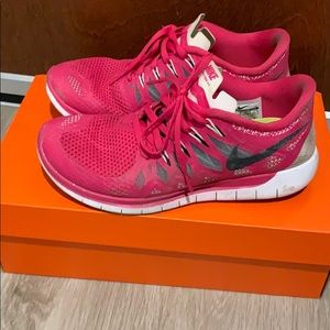Florescent Pink Nike Free Run 5.0
